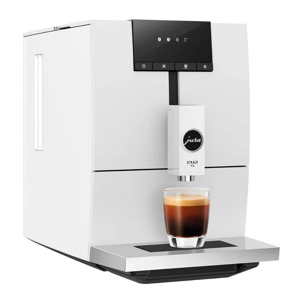 JURA ENA 4 Automatic Coffee Machine – Full Nordic White | Aroma Grinder + P.E.P. Extraction