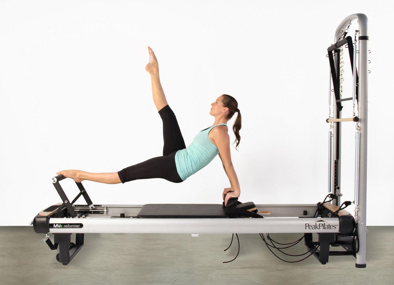 Peak Pilates MVe® Reformer & Tower – Stackable Aluminum Pilates Reformer System