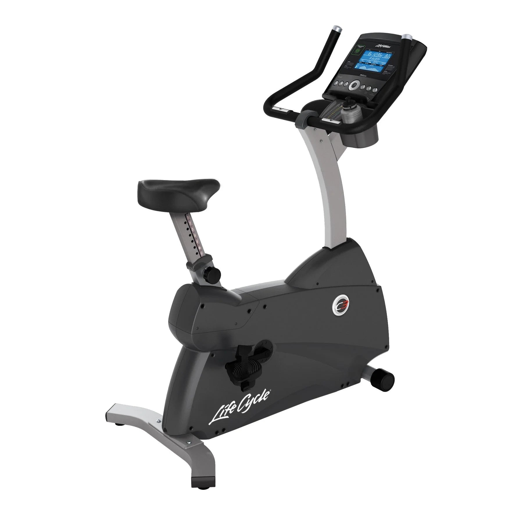 Life Fitness C3 Upright Lifecycle Exercise Bike – Self-Powered, Deluxe Cushioned Seat