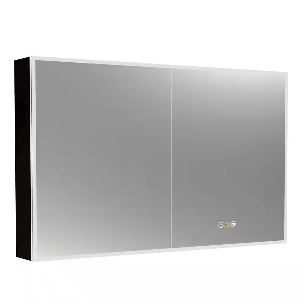 Tunuo LED Medicine Cabinet with Mirror – 48" × 30" Anti-Fog, Dimmable, Dual-Swing Doors