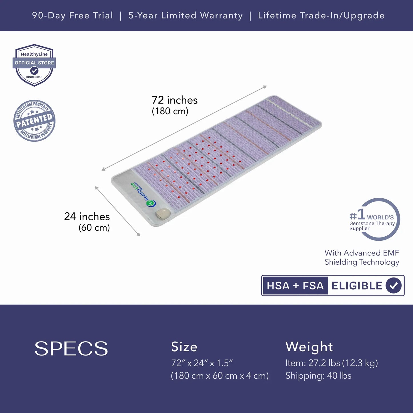 HealthyLine Platinum Series 360 Wrap Set – Full-Body PEMF & Far-Infrared Wellness Blanket