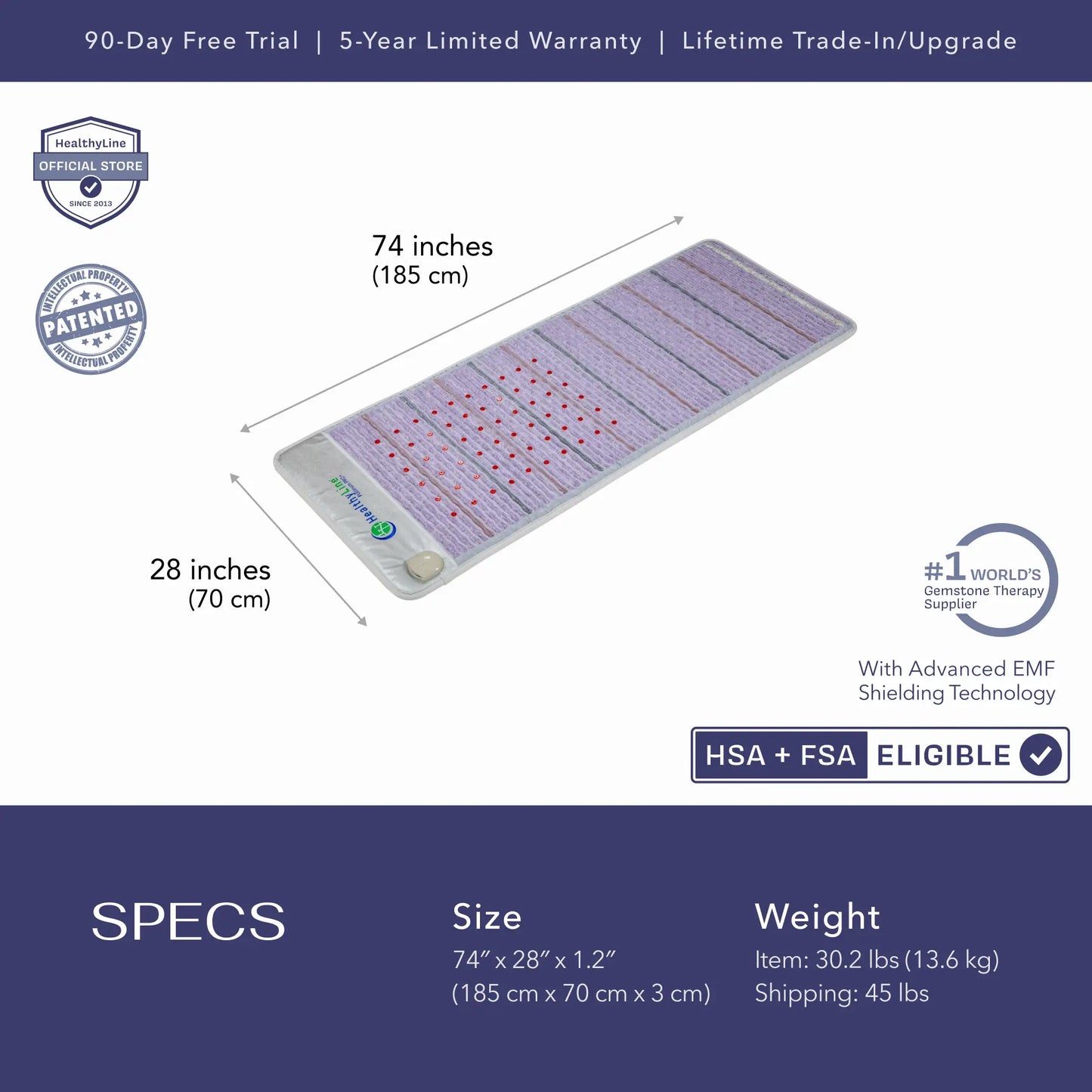 HealthyLine Platinum Series 360 Wrap Set – Full-Body PEMF & Far-Infrared Wellness Blanket