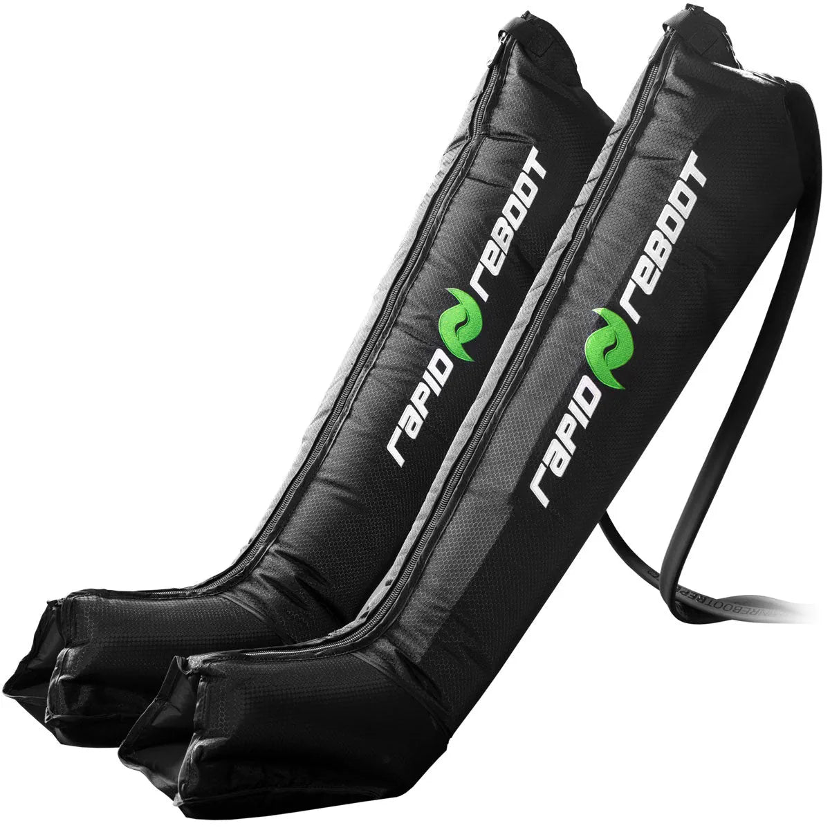 Rapid Reboot REGEN compression boots inflated showing full-leg coverage