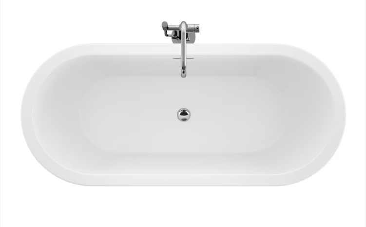 Jacuzzi Celeste 7032 oval bathtub top view showing interior basin and centered drain