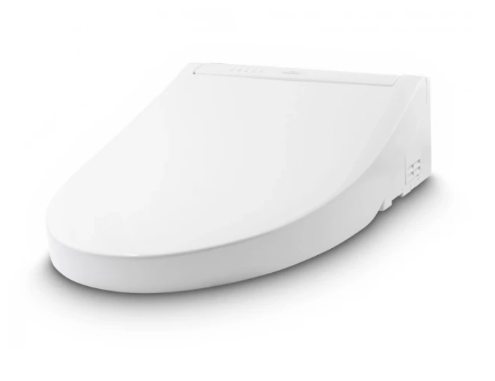 Side profile of TOTO WASHLET C5 highlighting seat height and streamlined shape