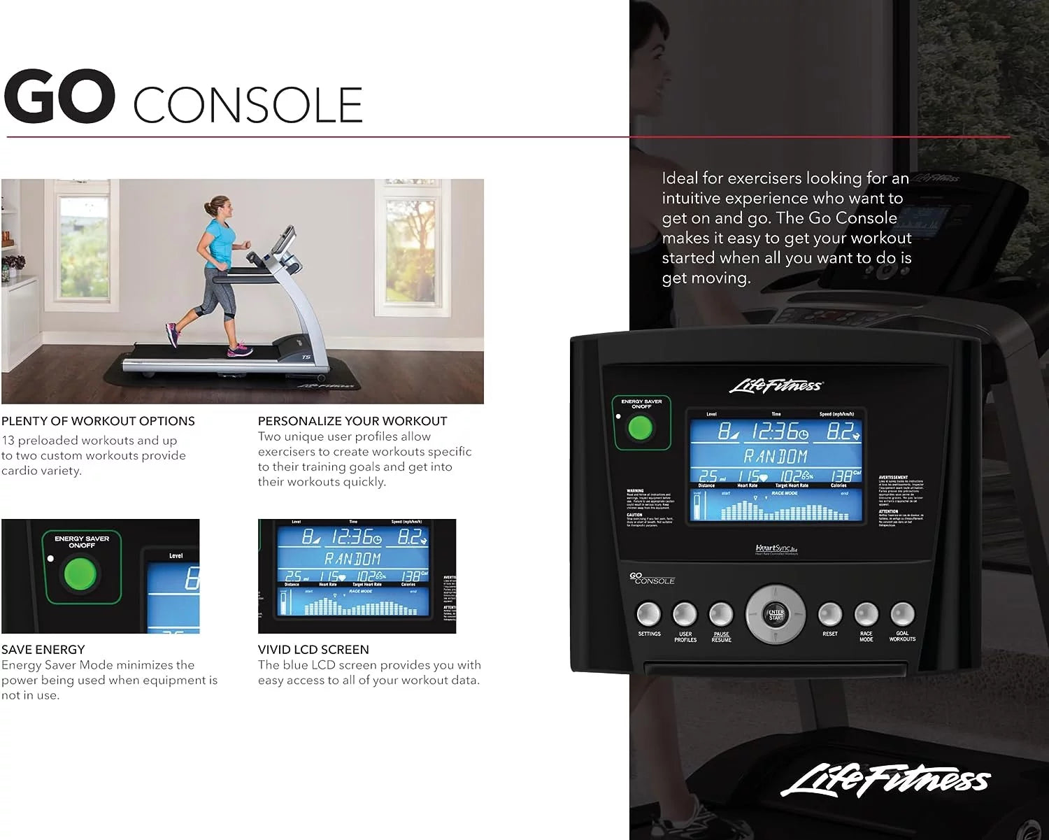 Life Fitness E5 Adjustable-Stride Elliptical Cross-Trainer with Go Console (WhisperStride Technology)