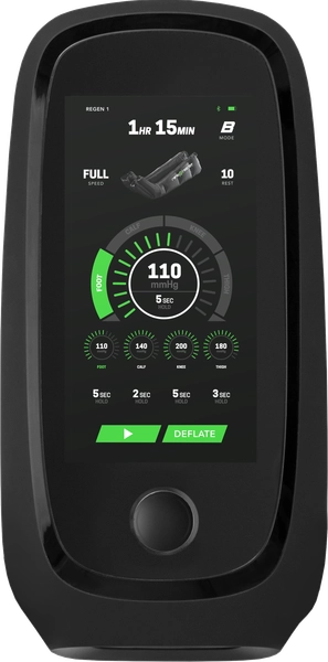 Front view of the Rapid Reboot REGEN control unit with touchscreen interface.
