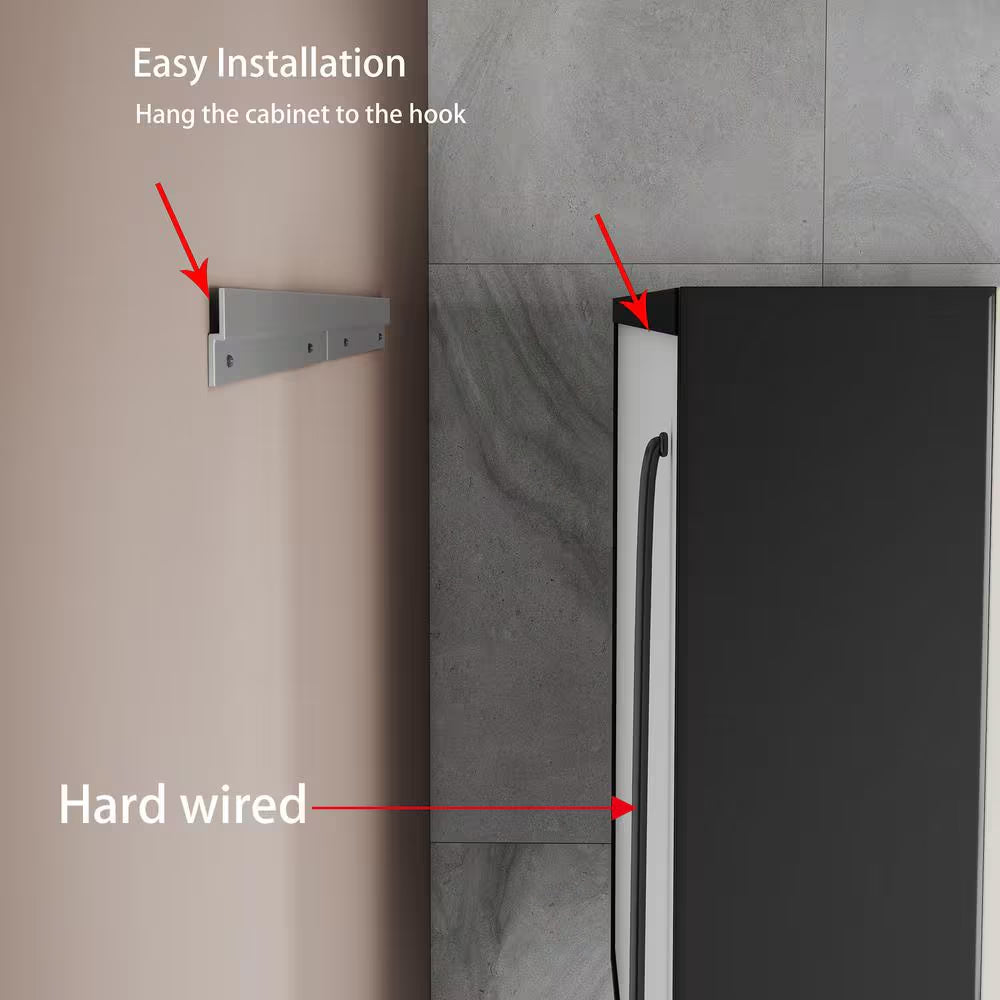 Tunuo LED Medicine Cabinet with Mirror – 48" × 30" Anti-Fog, Dimmable, Dual-Swing Doors