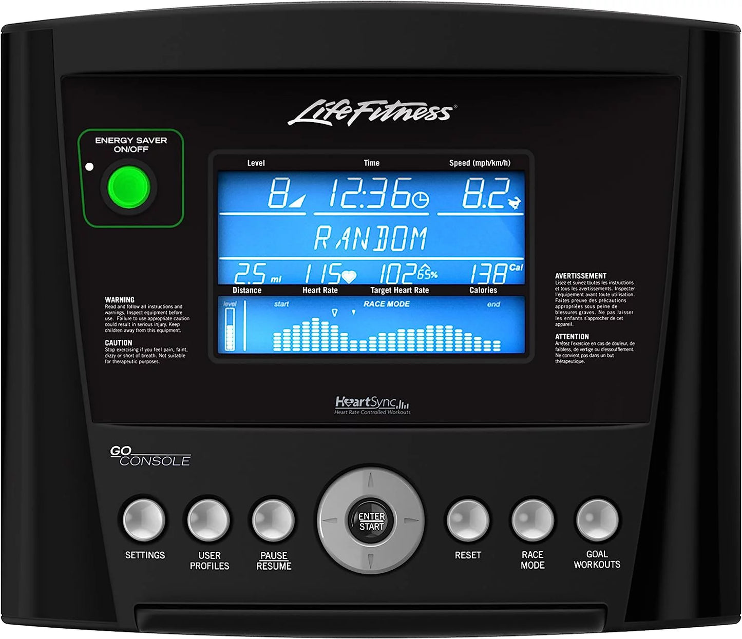 Life Fitness E5 Adjustable-Stride Elliptical Cross-Trainer with Go Console (WhisperStride Technology)