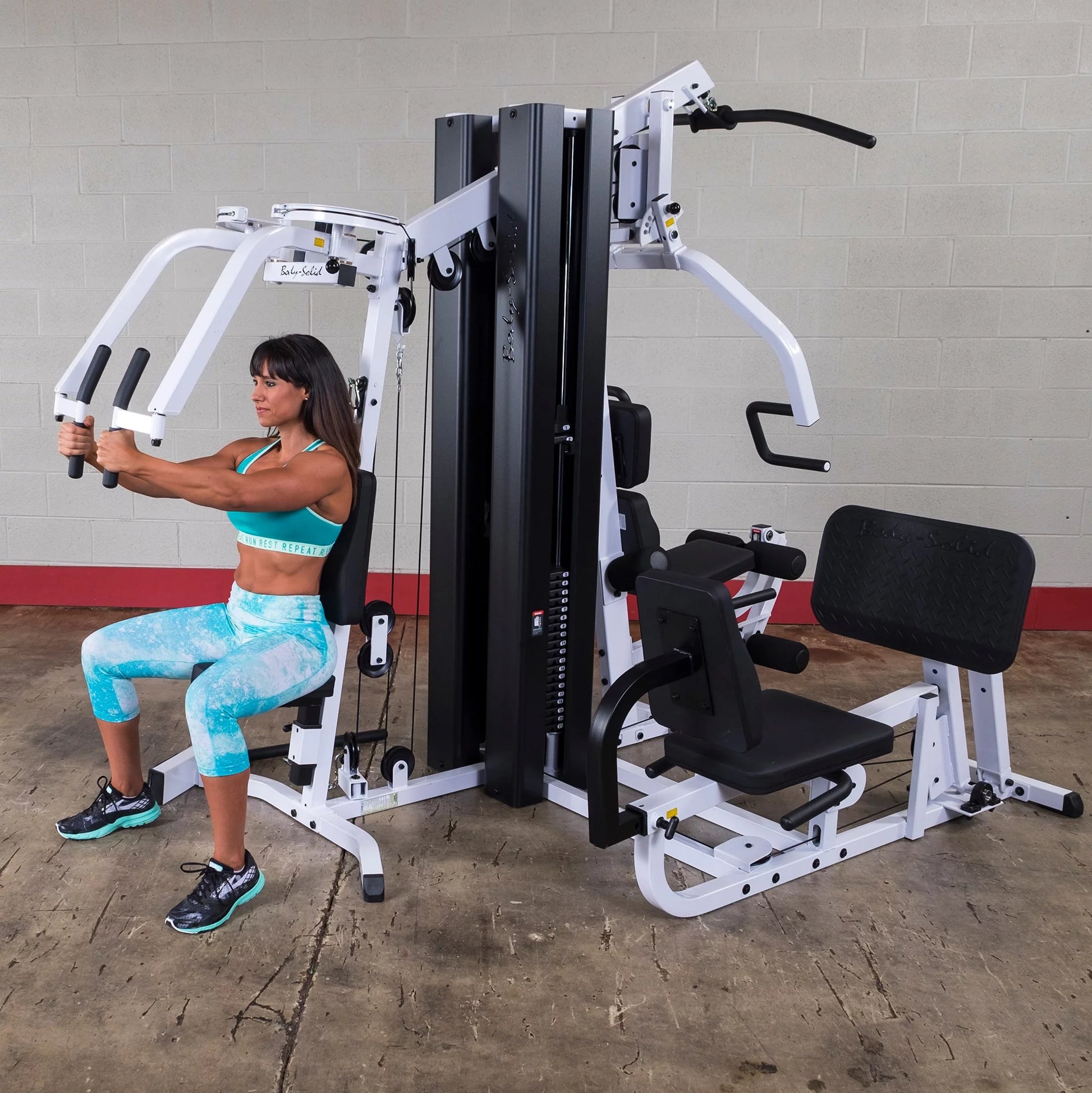 Body-Solid Multi-Station Gym – Dual 210 lb Stacks + Leg Press