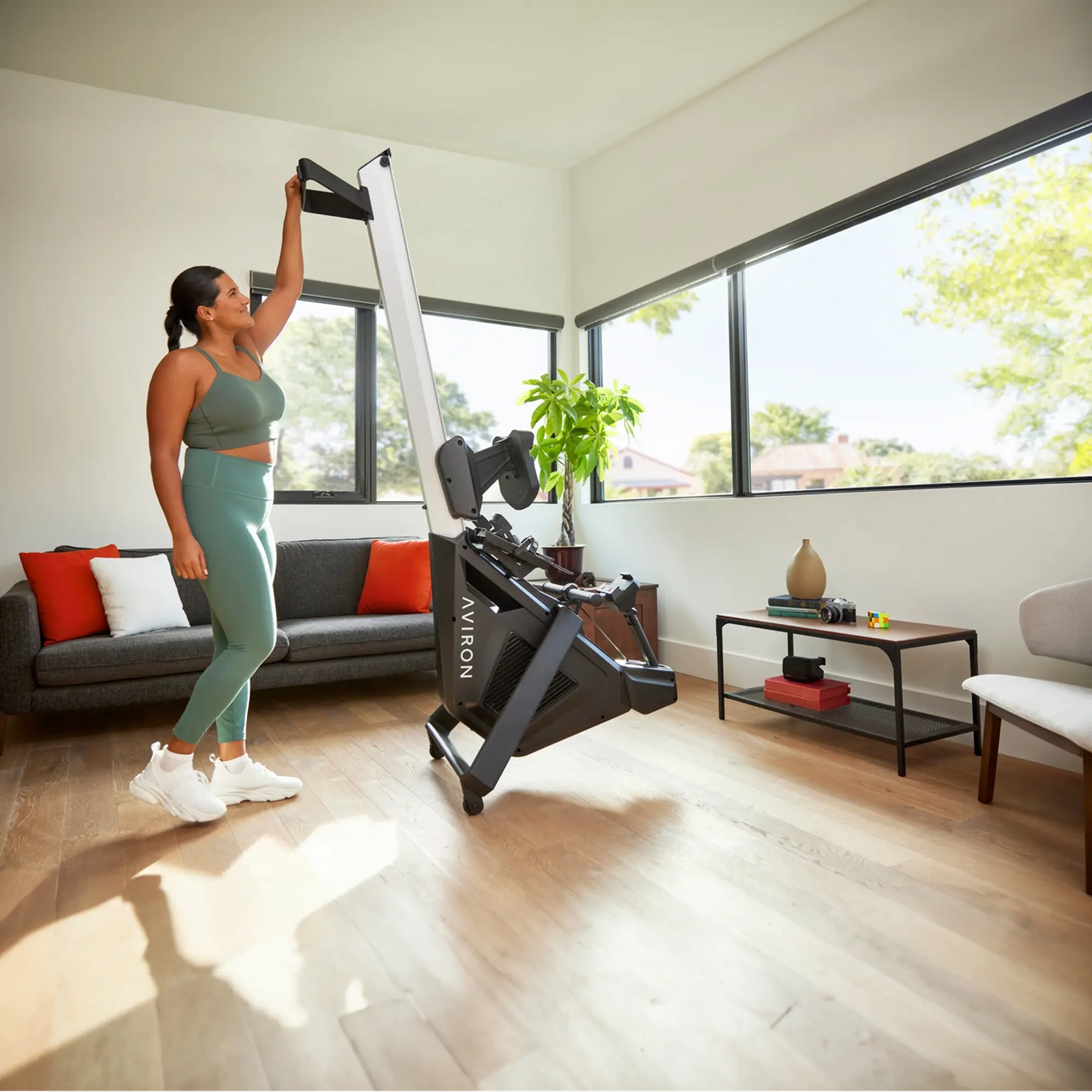 Aviron Strong Go Rower – Smart Home Rowing Machine with Dual Air & Magnetic Resistance