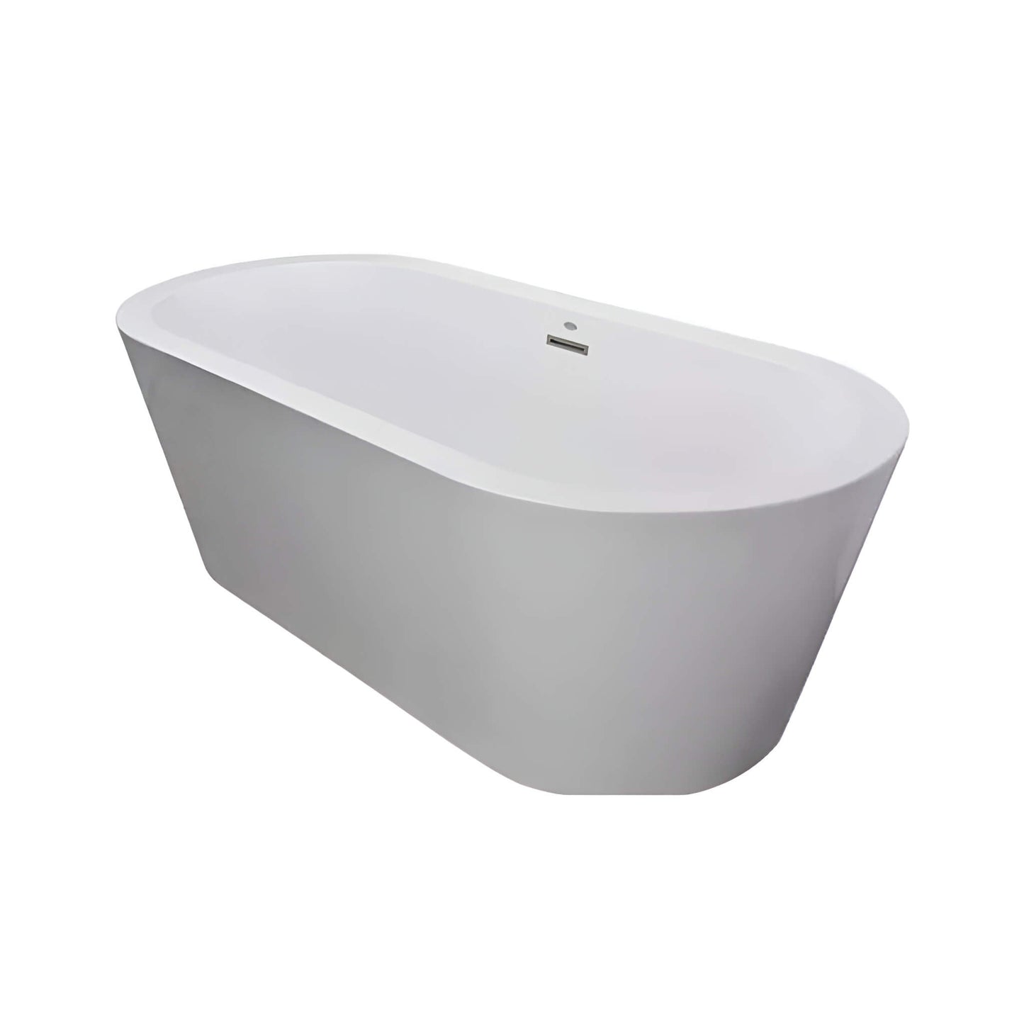 Jacuzzi Celeste 7032 freestanding bathtub angled view showing curved exterior profile