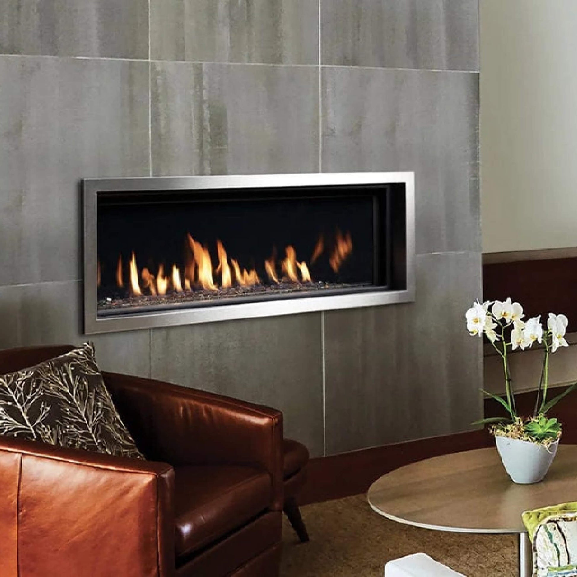 ZCVRB60 fireplace in contemporary grey interior