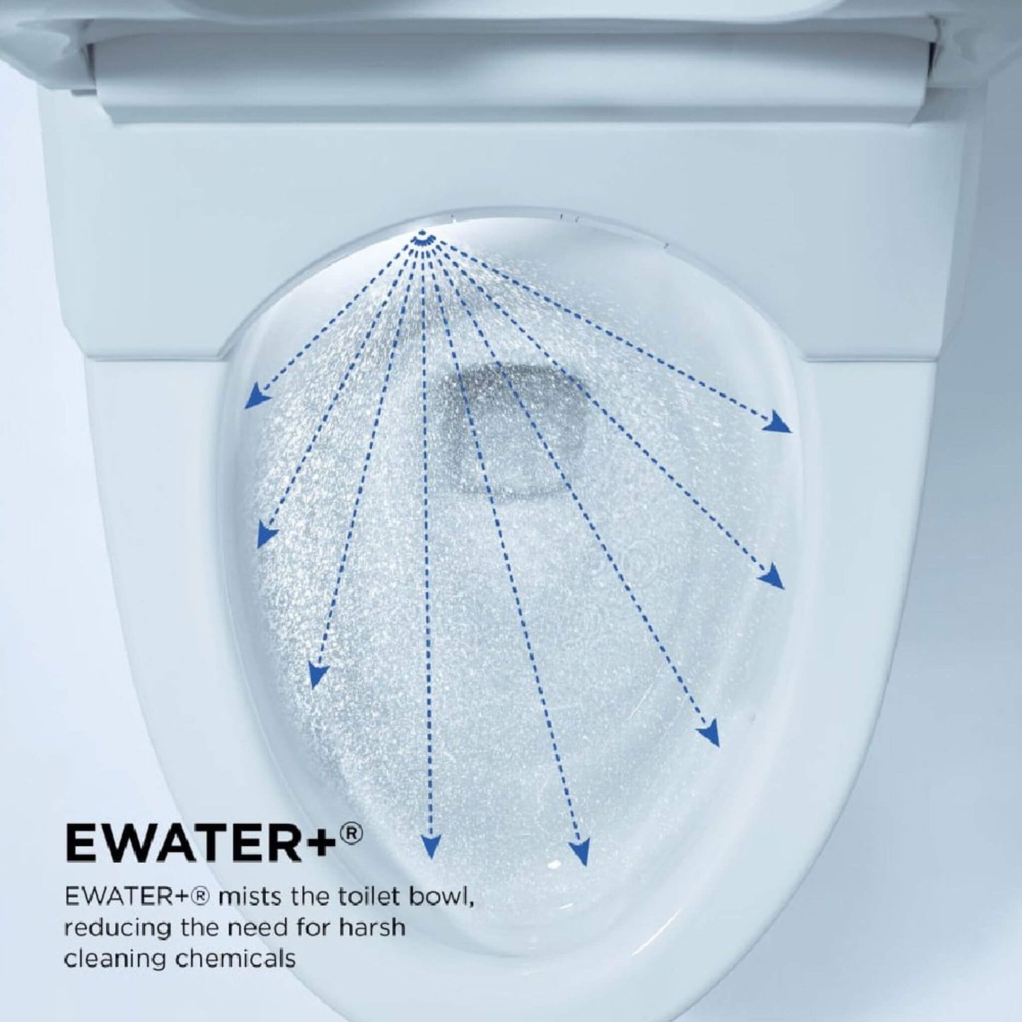 TOTO EWATER+ wand and bowl cleaning illustration for Neorest RS