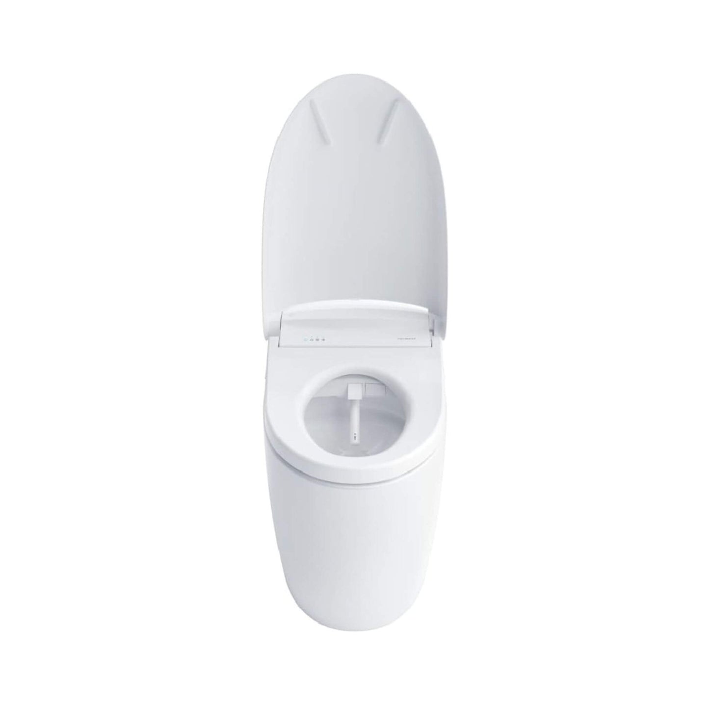 Open-seat view of TOTO Neorest RS toilet showing elongated bowl