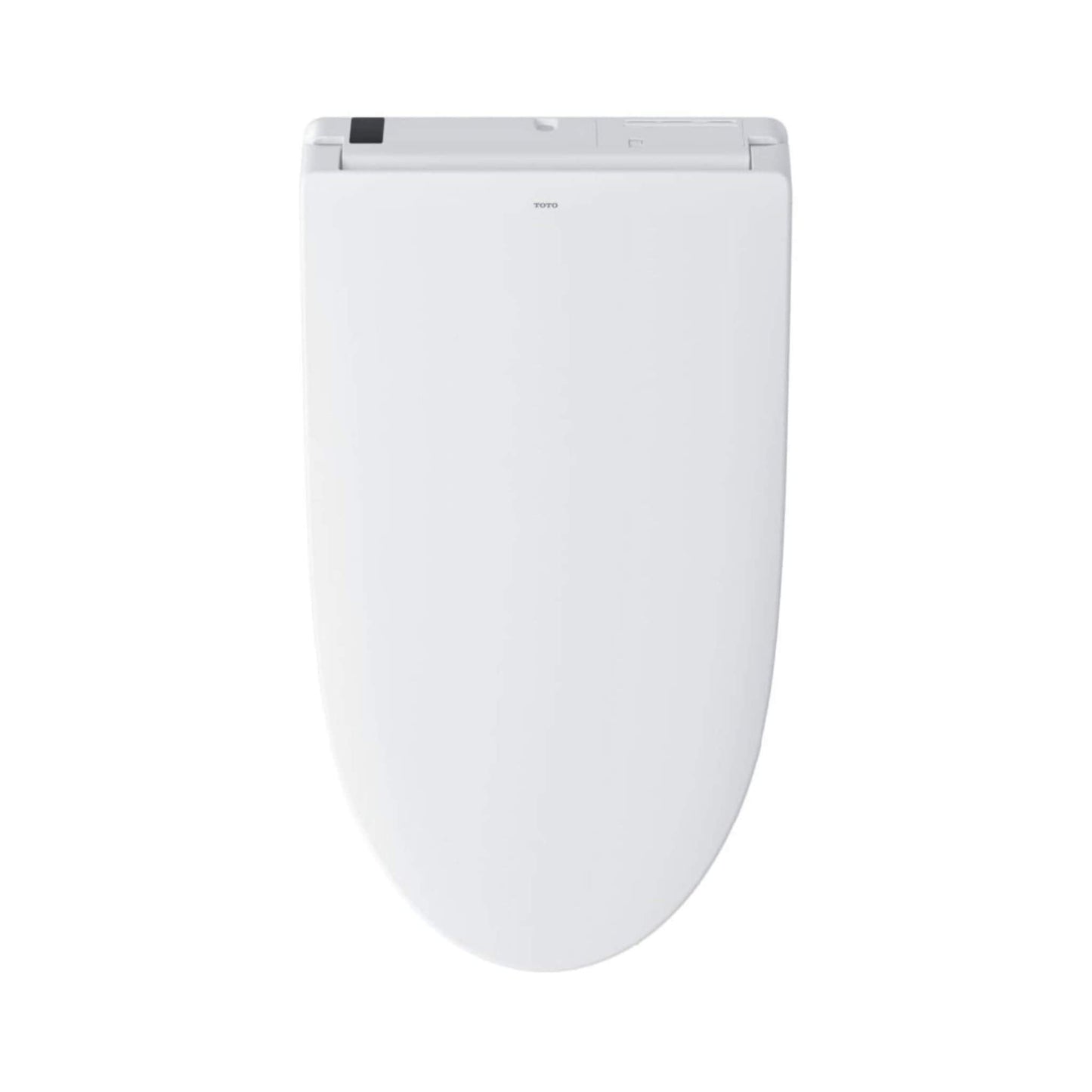 “Top view of TOTO Neorest AS with lid closed, compact and rounded.”