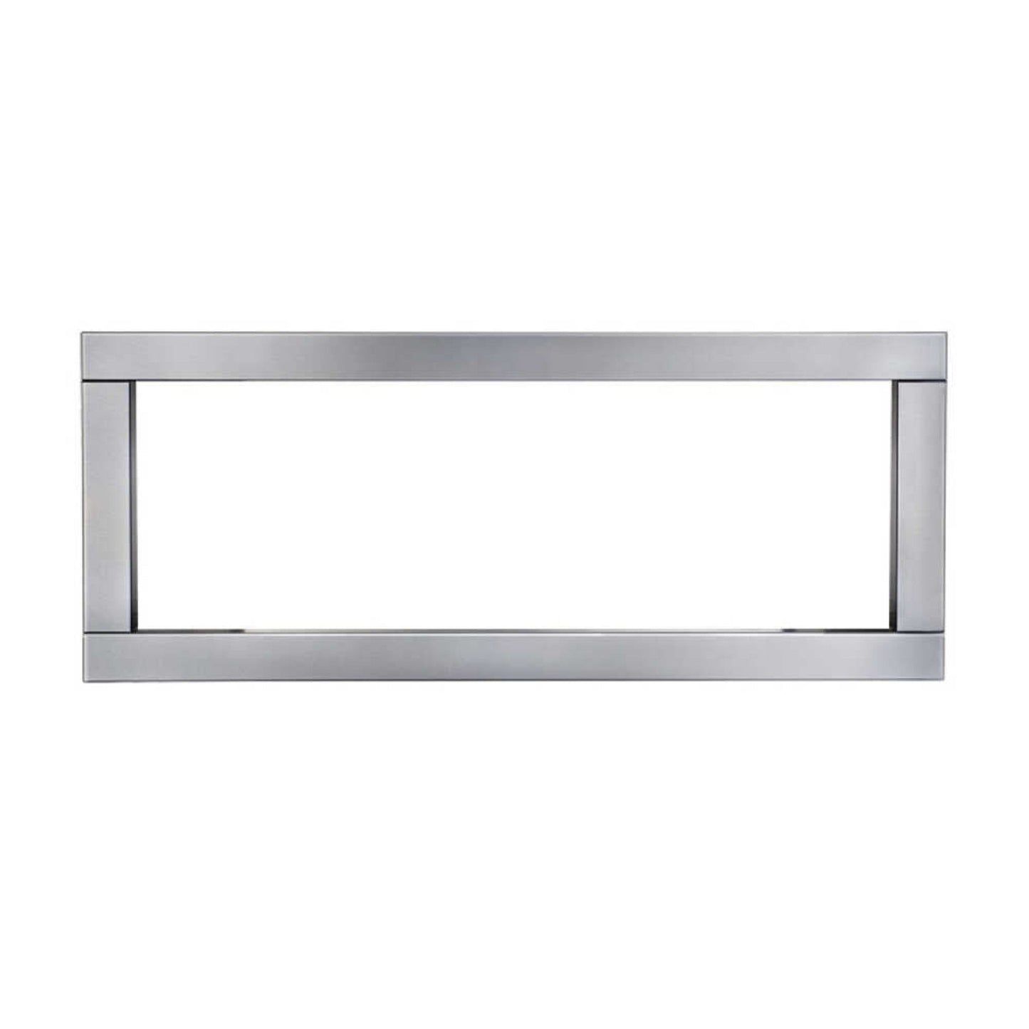 Stainless steel trim kit option for Napoleon Galaxy 48 outdoor fireplace.