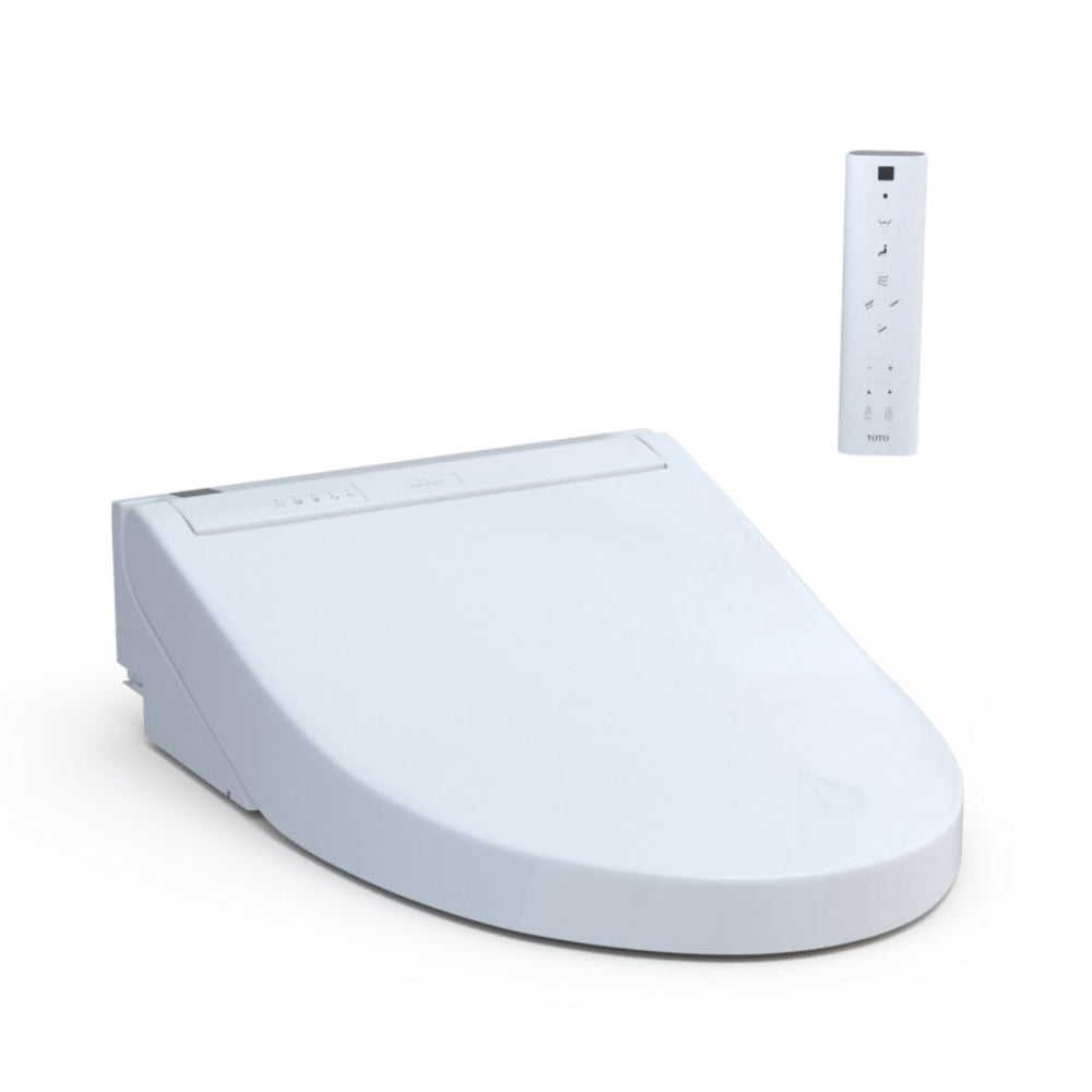 TOTO WASHLET C5 elongated electronic bidet seat shown in profile with wireless remote