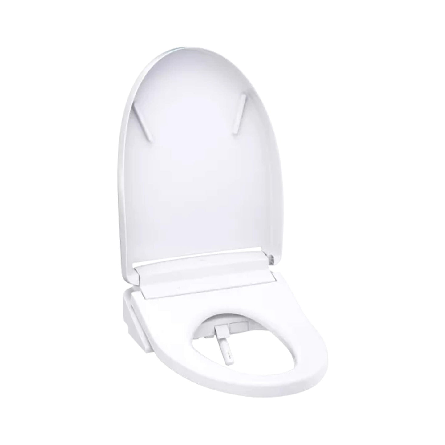 Open-seat view of TOTO WASHLET S5 showing elongated bowl opening and internal wand area