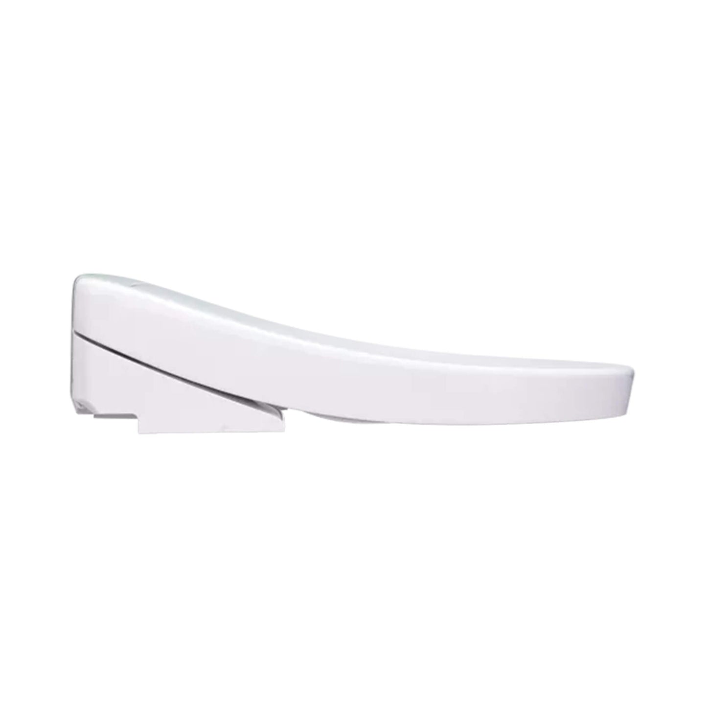 Side profile of TOTO WASHLET S5 highlighting slim height and smooth seat taper