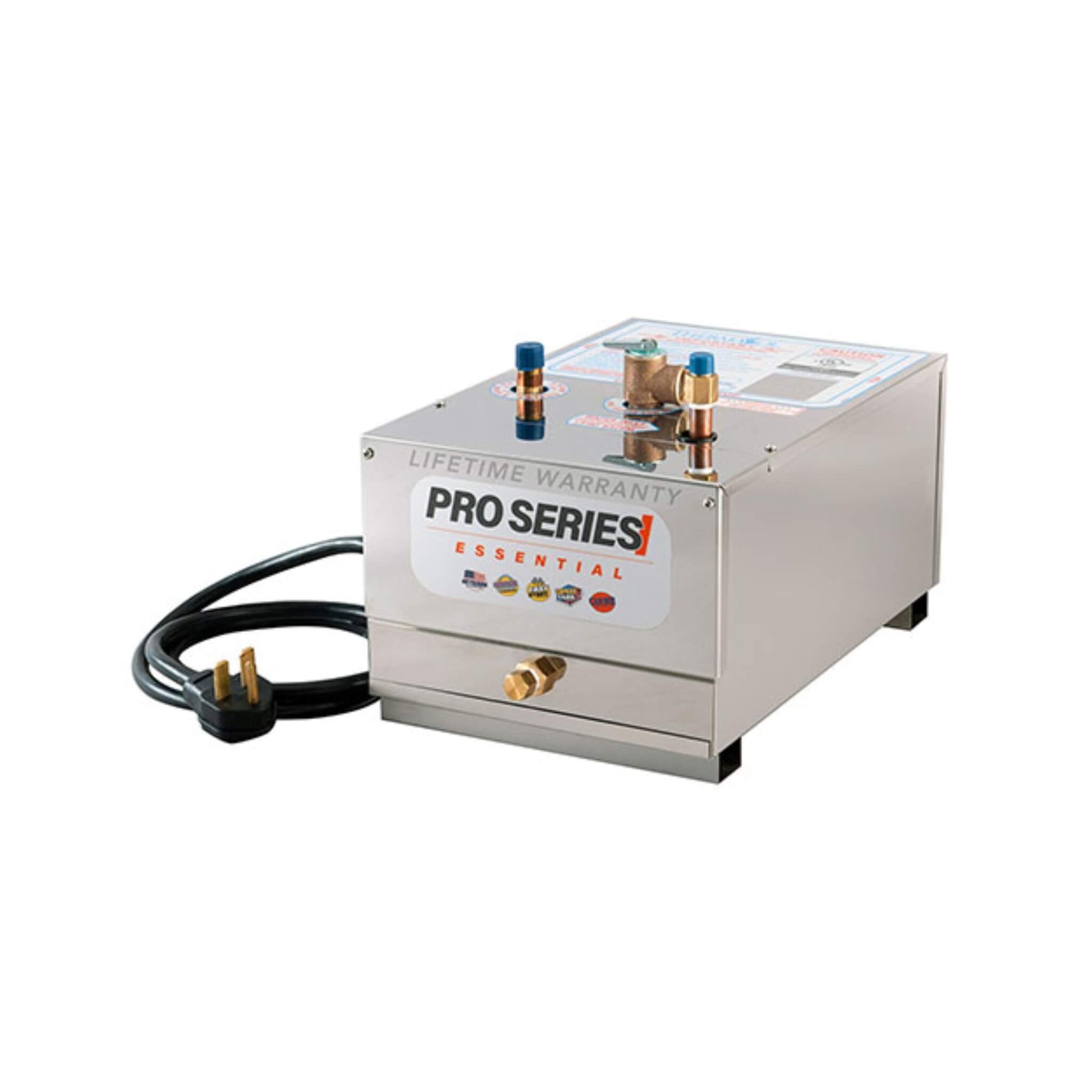 “ThermaSol PROI-84 steam generator with stainless housing and top-mounted fittings.”