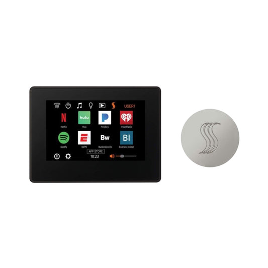 “ThermaSol 7-inch ThermaTouch digital steam shower control interface.”