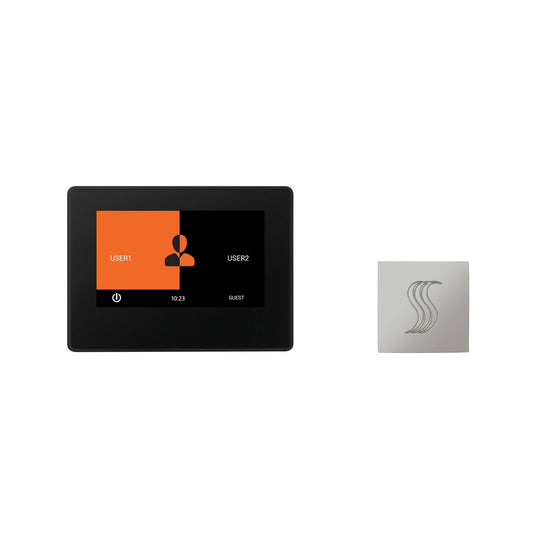 ThermaSol ThermaTouch 7-inch touchscreen control with SteamVection steam head in Polished Nickel