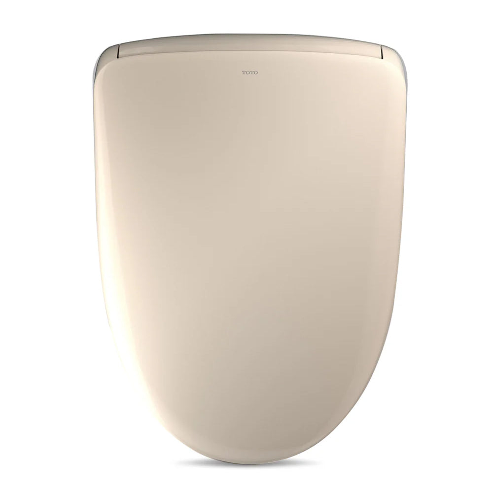Front view of TOTO WASHLET S7 contemporary seat with seamless modern lid